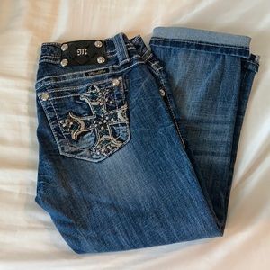Miss Me Signature Cuffed Capri, size 27